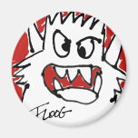 Red Cartoon Monster Magnet