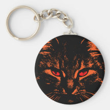 Red Cat Eyes Key Chain - Customised
