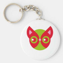 Red cat keychain