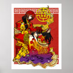 Red Chain of Royal Love Poster Print