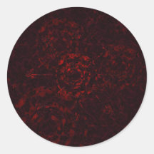 Red Chaos Round Stickers