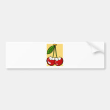 Red Cherry's Cartoon Characters Bumper Sticker