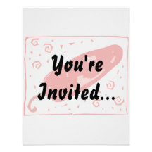 Red chilli rounded pepper squirls personalized invites