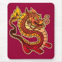 Red Chinese Dragon Mousepad