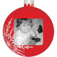 Red Christmas Ball Frame Cut Outs