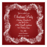 Red Christmas Party Invitations invitations