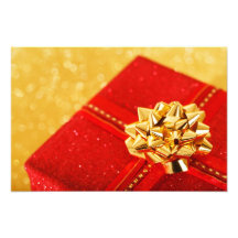 Red Christmas Present Photographic Print