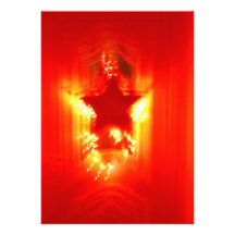 Red Christmas star Personalised Announcements