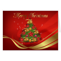 Red Christmas Tree Cards