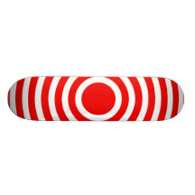 Red Circles Custom Skate Board