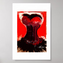 Red Corset Poster