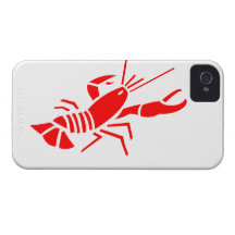 Red crawfish on iPhone 4 iPhone 4 Case-Mate Cases
