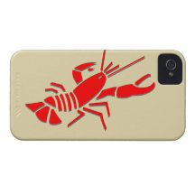 Red crawfish on iPhone 4 iPhone 4 Cover