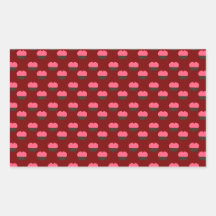 Red cupcake pattern sticker