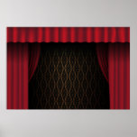Red Curtain Print