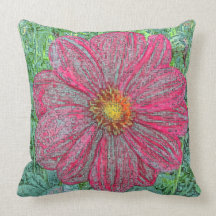 Red Dahlia American MoJo Pillows