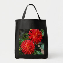 Red Dahlia Pair Tote Bag