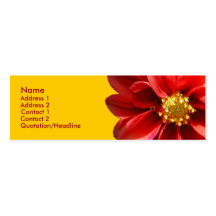Red Dahlia Profile Card Business Card Templates
