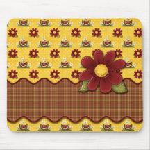 Red Daisies Flower Garden Mousepad