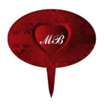 Red damask heart