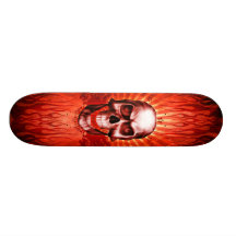 Red Death Skull Skate Board Deck