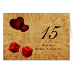 red dice Vintage Vegas table numbers cards