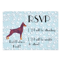 Red Doberman Pinschers Rock!! Invites