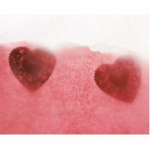 red doily hearts photo sculpture