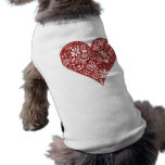 Red Doodle Heart Dog Shirt