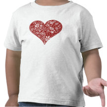 Red Doodle Heart Shirt
