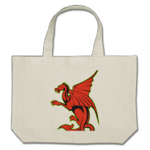 Red Dragon Cartoon Bags