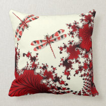 Red Dragonfly Pillow pillows