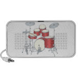 red drum set notebook speakers