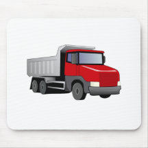 Red Dump Truck Mouse Pad