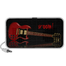 Red Electric Gibson SG Guitar Travel Speaker