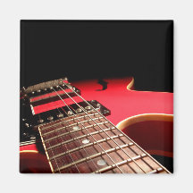 Red Electric Guitar Fridge Magnet