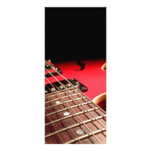 Red Electric Guitar Full Color Rack Card