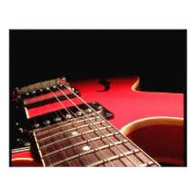 Red Electric Guitar Invites