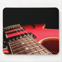 Red Electric Guitar Mousepads