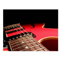 Red Electric Guitar Post Card