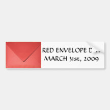RED ENVELOPE DAY BUMPER STICKERS