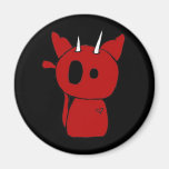 Red Evil Kitty Magnet