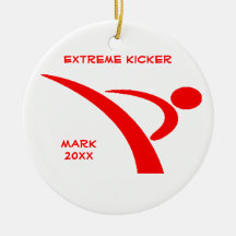 Red Extreme Kicker Ornament