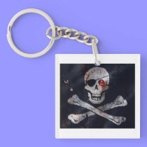 Red Eyed Skeleton key chains