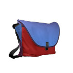 Red fading to Blue Colours, simple design. Messenger Bags