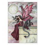 Red Fairy Dragon Card by Molly Harrison