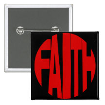 Red Faith Button