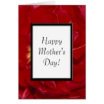 Red Fancy Tulips Mothers Day Card