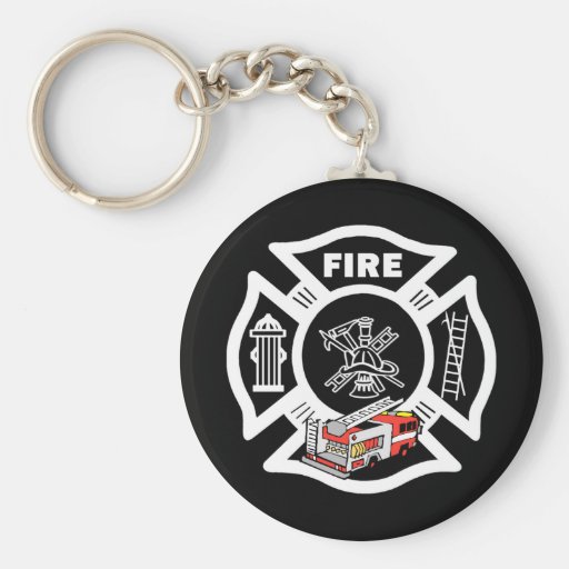 Red Fire Truck Rescue Key Chain