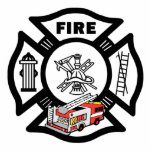 Red Fire Truck Rescue Photo Cut Out